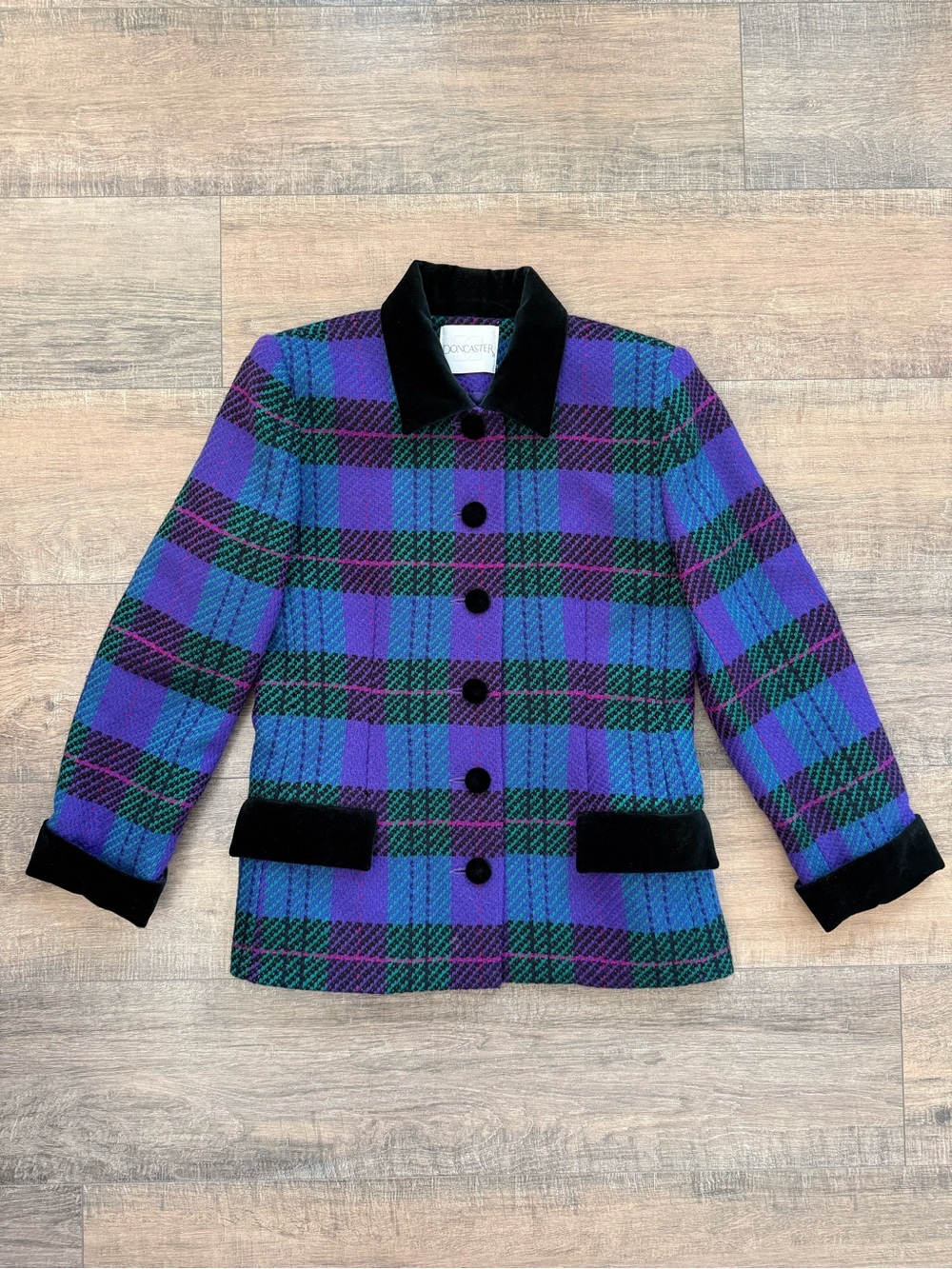 VINTAGE DONCASTER PLAID STATEMENT JACKET | DARK ACADEMIA CORPCORE BLAZER